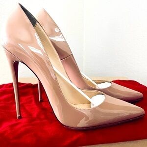 Christian Louboutin “So Kate” stiletto 120mm Nude Patent leather, EU 38